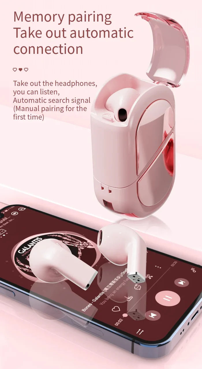 K520 Heart-Shaped Wireless Gaming Earbuds