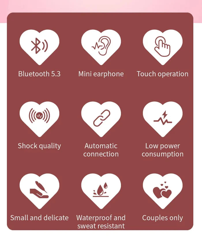 K520 Heart-Shaped Wireless Gaming Earbuds