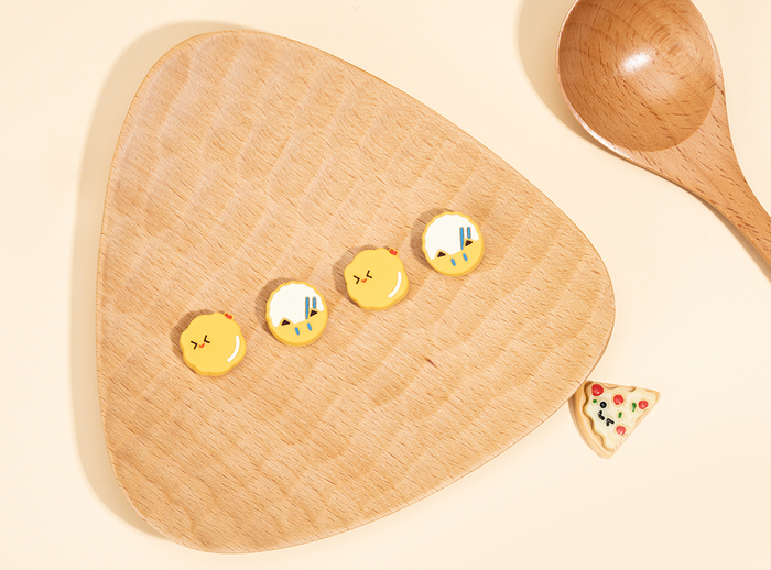 Kawaii Joystick Caps for Switch Accessories: yellow, white yellow chick characters, kawaii cartoon style