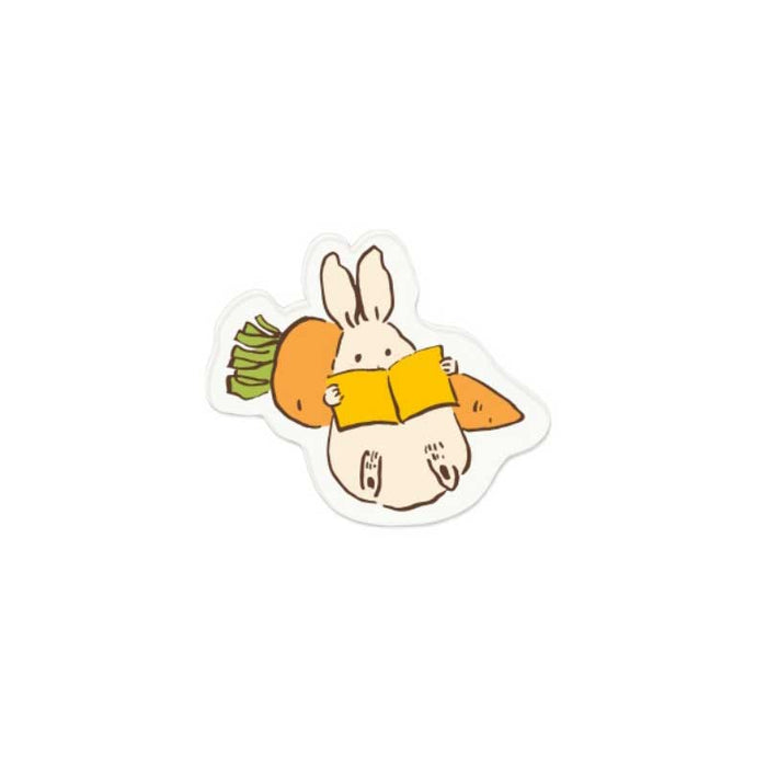 Kawaii Rabbit Phone Grip and Stand: white, light blue cartoon rabbit in a bathtub, cute cartoon style