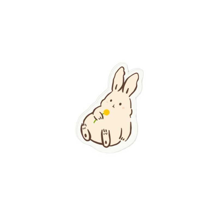 Kawaii Rabbit Phone Grip and Stand: white, light blue cartoon rabbit in a bathtub, cute cartoon style