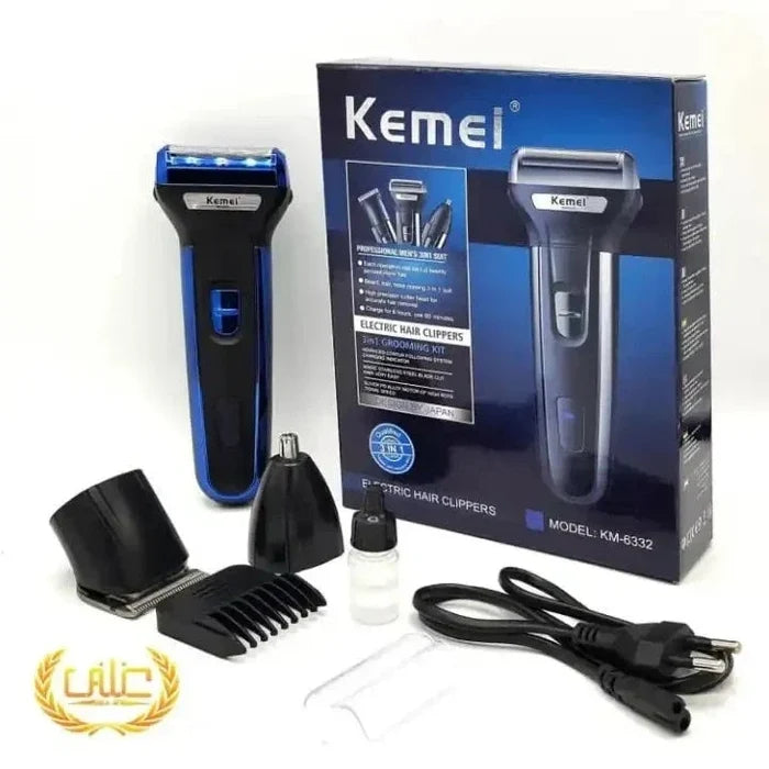 Kemei 3 in 1 grooming kit beard nose ear trimmer rechargeable buy online Pakistan