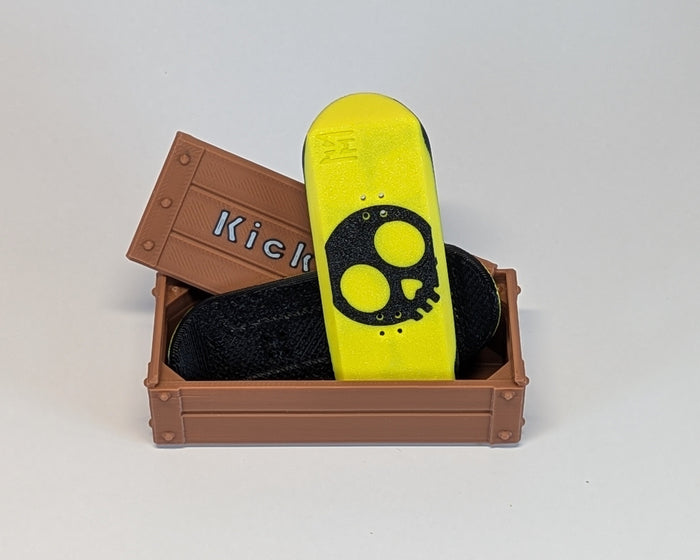 KickFlip Magnetic Fidget Toy Skull Deck with Case