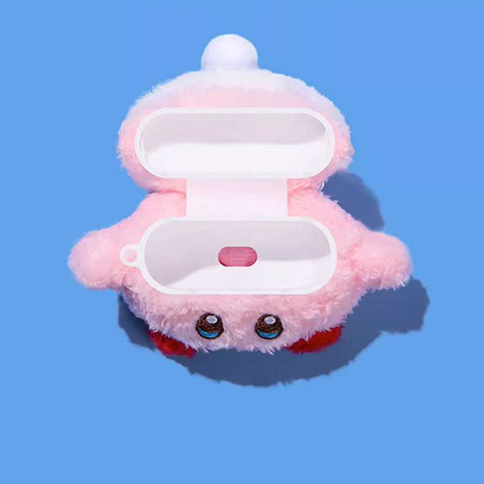 Kirby Plush AirPods Case Collection: pink, blue Kirby character, cute cartoon kawaii style
