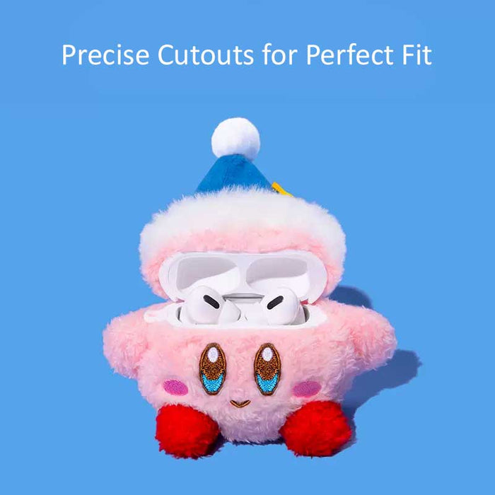 Kirby Plush AirPods Case Collection: pink, blue Kirby character, cute cartoon kawaii style
