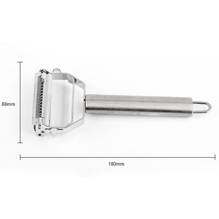 Kitchen Tool for Peeling Vegetables, Fruits, and Potatoes with a Durable Stainless Steel Blade: silver, orange vegetable peel