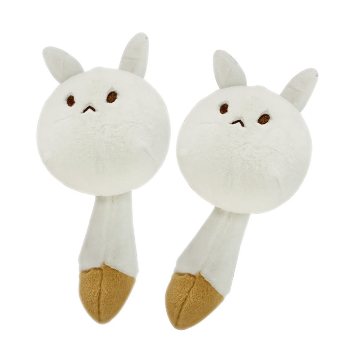 Klee Dodoco Keychain: Whimsical, Adorable, Huggable: white, brown rabbit character, cute cartoon style
