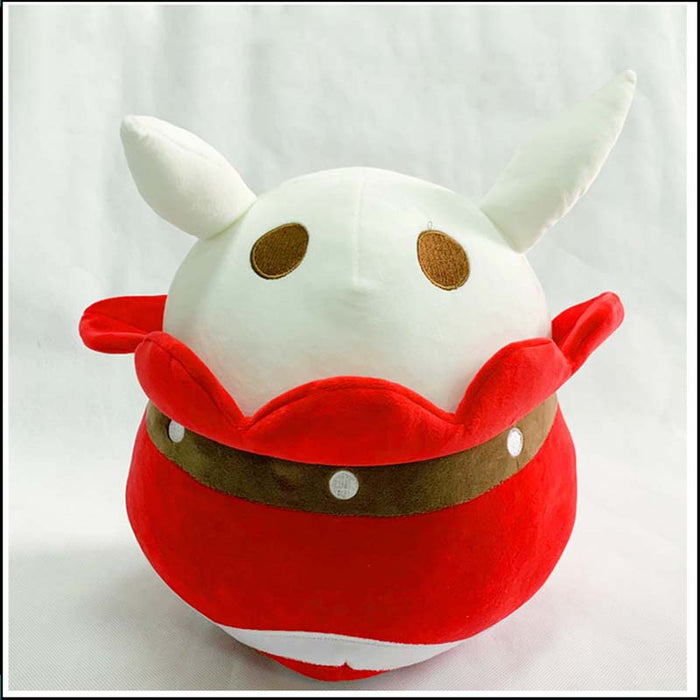 Klee Jumpy Dumpty Plush Bunny: white, red cartoon animal/character, kawaii cartoon style