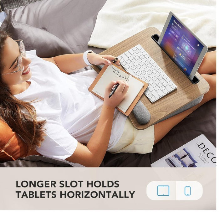 Laptop Lap Desk 15.6" Cushion Tray Anti Slip Stand Bed Sofa Portable-157