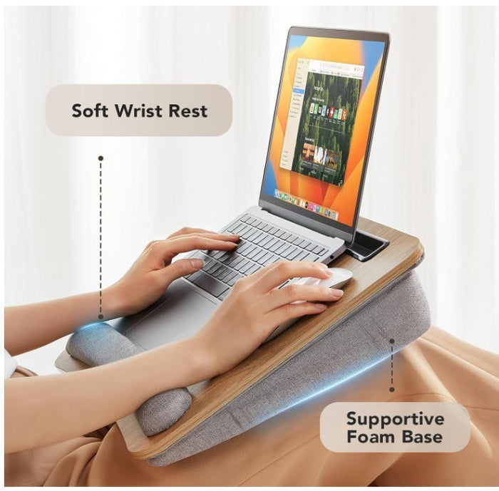 Laptop Lap Desk 15.6" Cushion Tray Anti Slip Stand Bed Sofa Portable-157