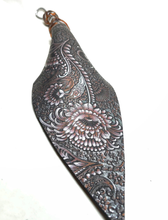 Large Thwacker in Bronze and Silver Paisley- Made to Order