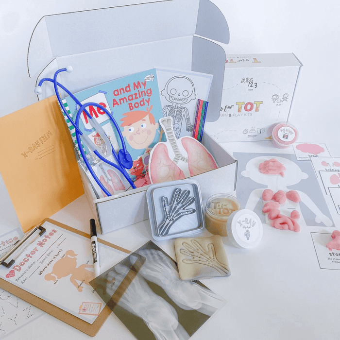 T Is For Tot - Learn & Play Kits For Ages 3-6. Early Childhood Education, Learn Through Play, Best Subscription Box For Kids, Human Body Kit