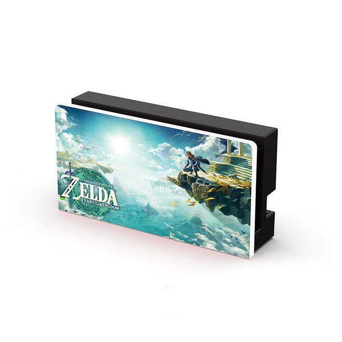 Legend of Zelda: TotK Switch Case: white, teal The Legend of Zelda: Tears of the Kingdom, fantasy game-themed graphic design