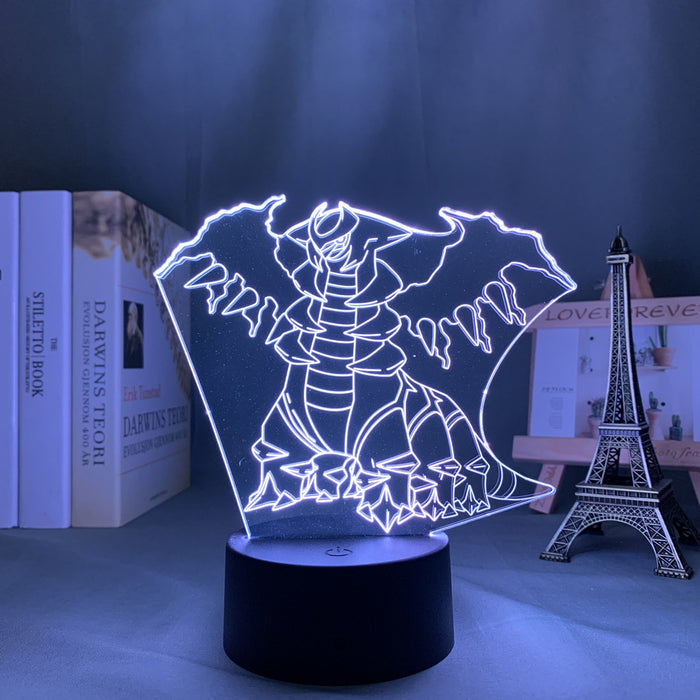 Legendary LED Light with Remote Control: blue-white light, clear Giratina character, cartoon/anime line art style