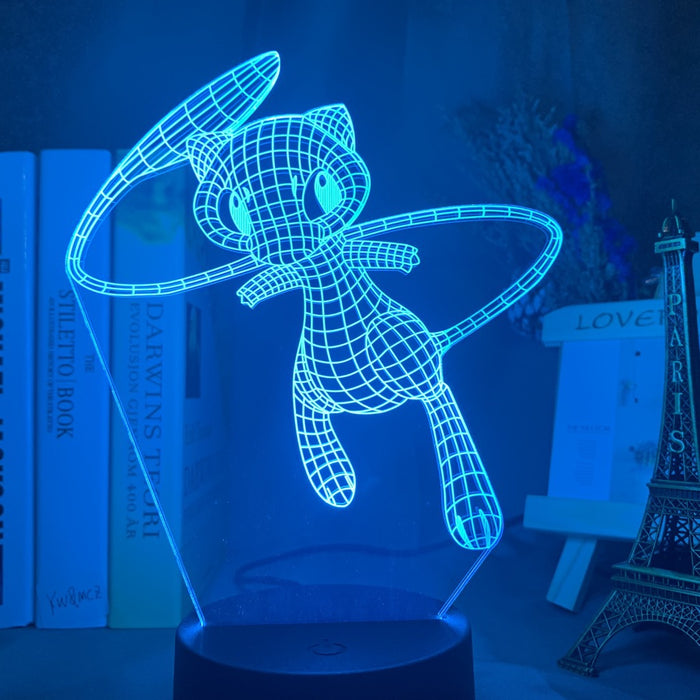 Legendary LED Light with Remote Control: blue-white light, clear Giratina character, cartoon/anime line art style