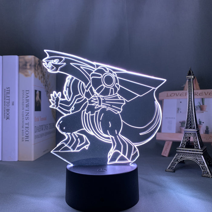 Legendary LED Light with Remote Control: blue-white light, clear Giratina character, cartoon/anime line art style
