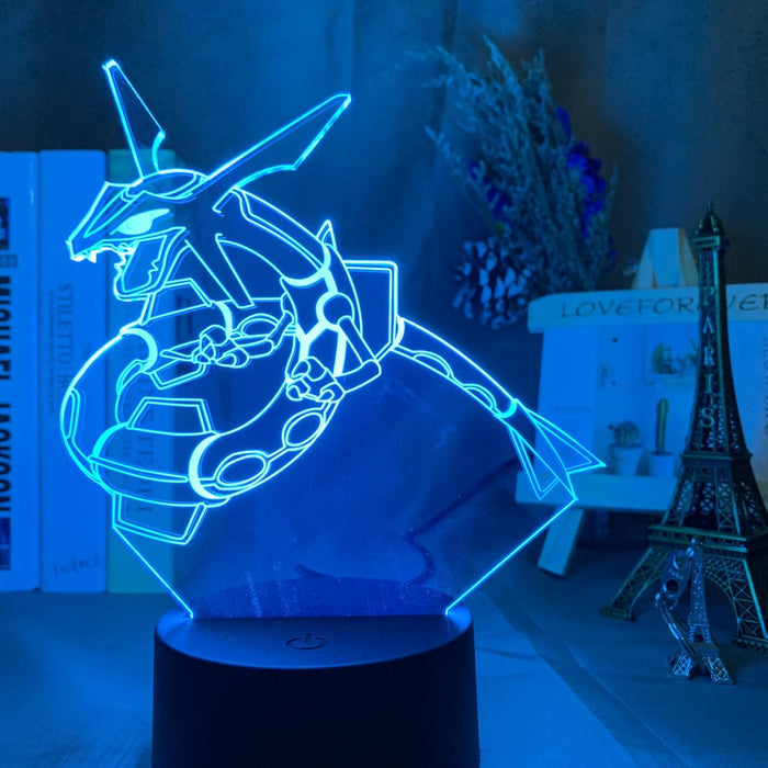 Legendary LED Light with Remote Control: blue-white light, clear Giratina character, cartoon/anime line art style