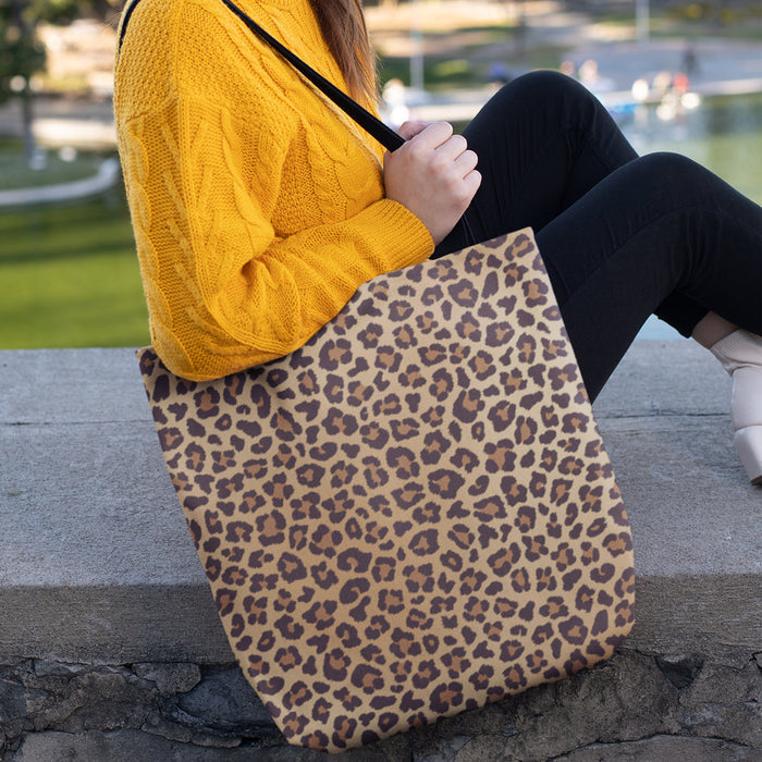 Leopard Print Animal Tote Bag, Clear Core Meaning, Different from Original: tan, brown leopard print, animal print style