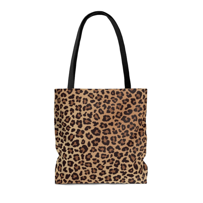 Leopard Print Animal Tote Bag, Clear Core Meaning, Different from Original: tan, brown leopard print, animal print style
