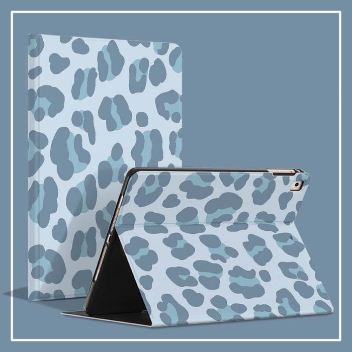 Leopard Print iPad Air Folio Case: light pink, dark pink pink leopard-like pattern, cartoon, patterned style