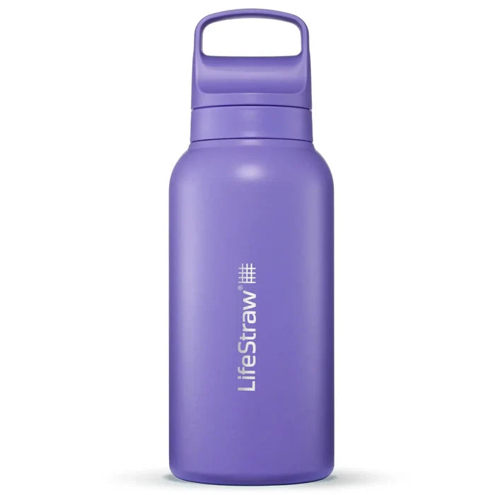 LifeStraw Go 2.0 - 1L Stainless Steel Water Filter Bottle - Thistle Purple