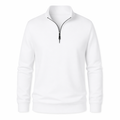 Long Sleeve Men's Casual Top with Stand Collar White