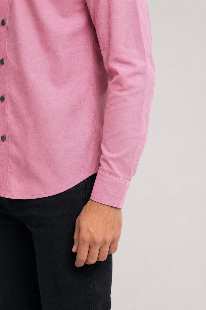 Long Sleeve Oxford Shirt for Men - Updated Title Red