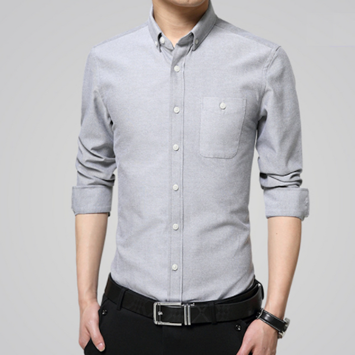 Long Sleeve Oxford Shirt for Men: Retaining Clarity and Distinction: pink, white button-down shirt, minimal style