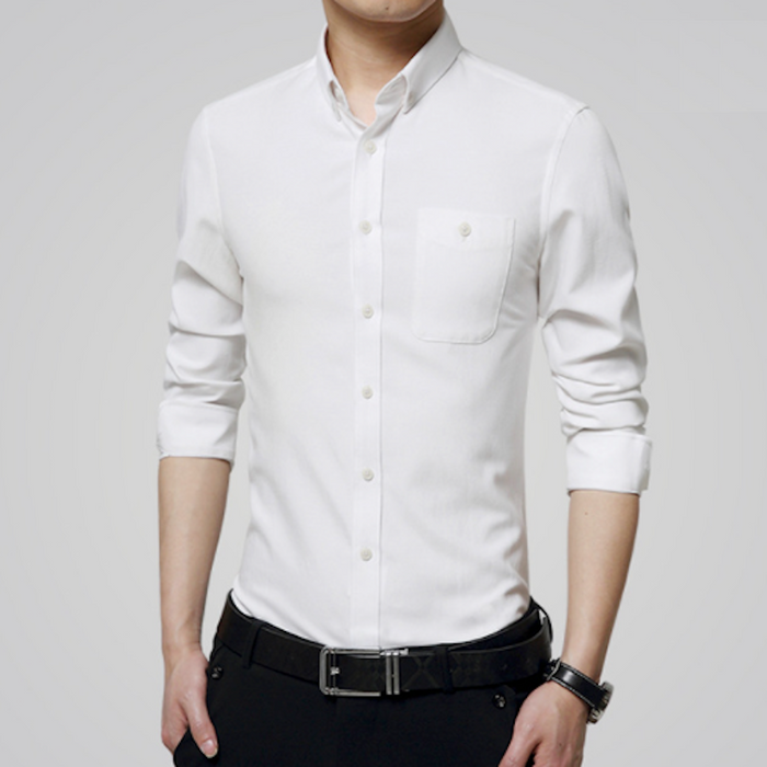 Long Sleeve Oxford Shirt for Men: Retaining Clarity and Distinction: pink, white button-down shirt, minimal style