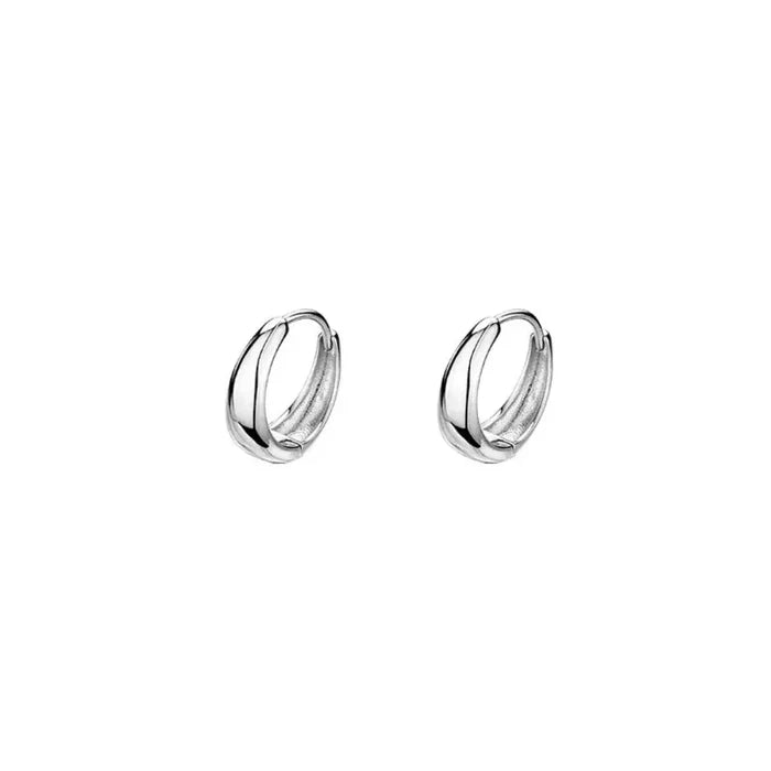 Love Circle Earrings: gold, silver pair of hoop earrings, minimal style