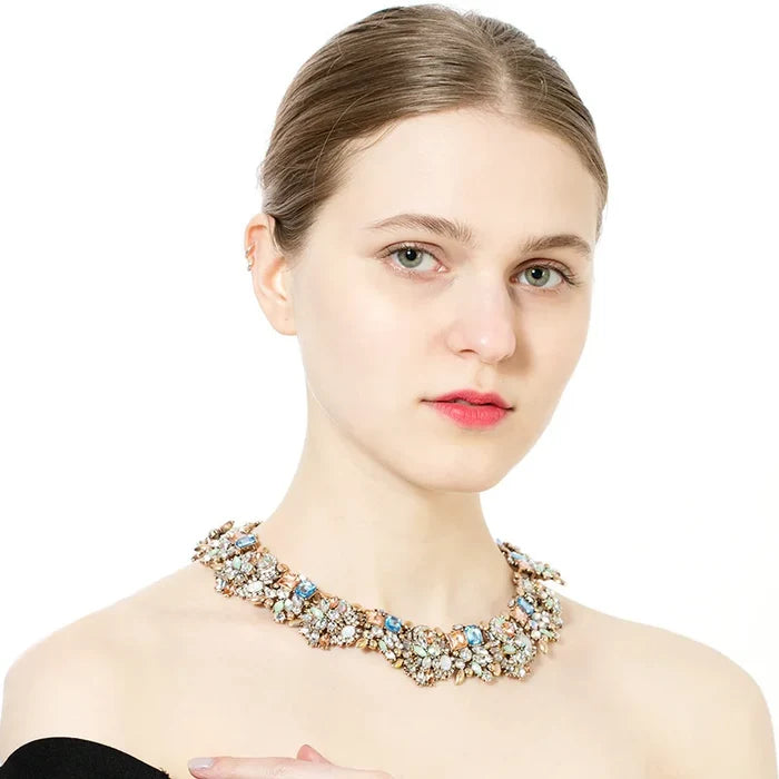 Luxury Crystal Gemstone Necklace - Women's Jewelry