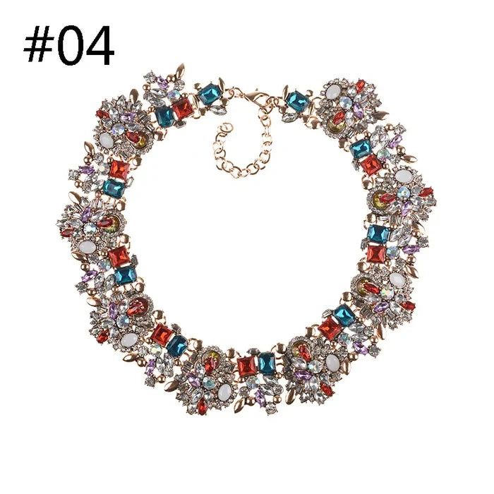 Luxury Crystal Gemstone Necklace - Women's Jewelry