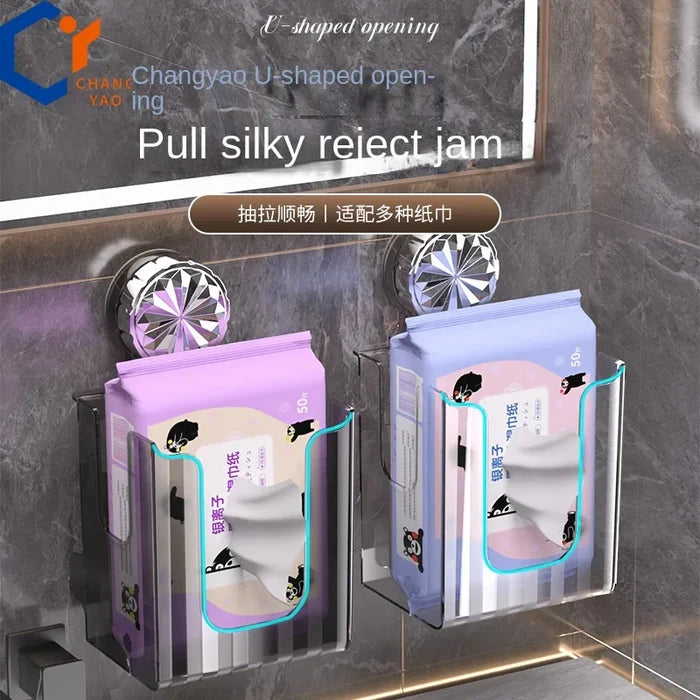 Luxury Wall-Mounted Suction Cup Tissue Box