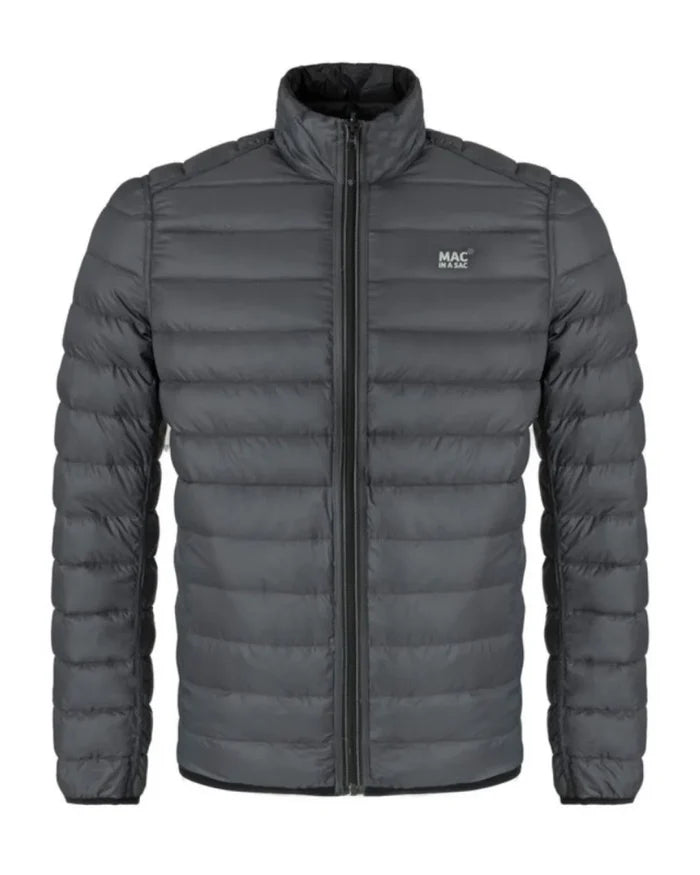 Mac in a Sac Polar - Mens Reversible Down Jacket - Large - Jet Black / Charcoal