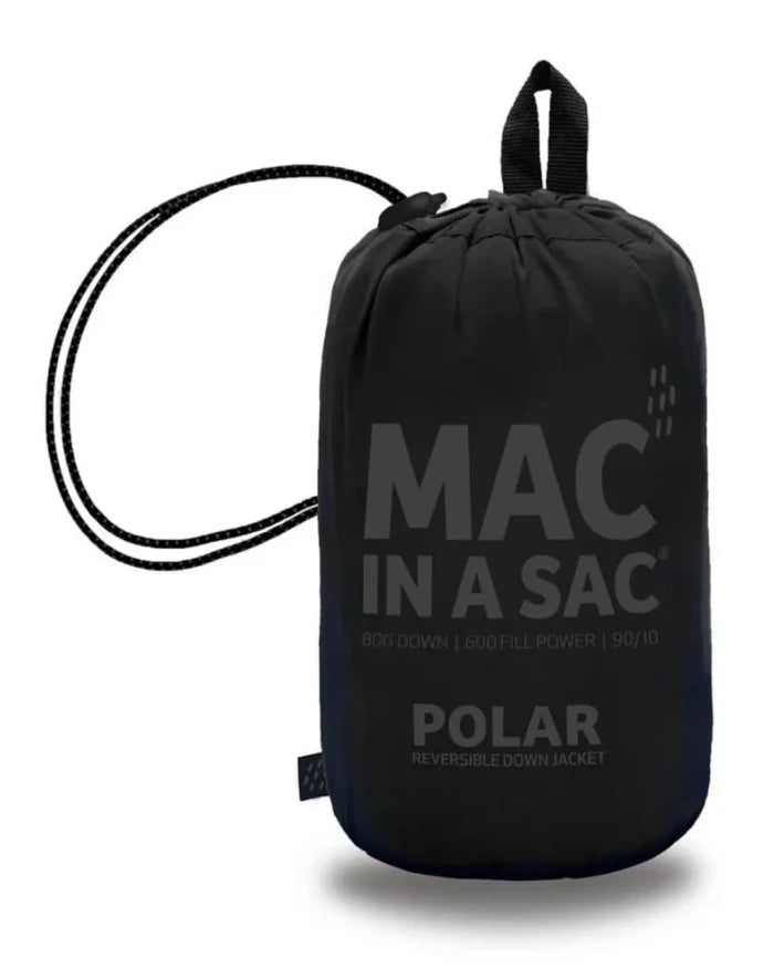 Mac in a Sac Polar - Mens Reversible Down Jacket - Large - Jet Black / Charcoal