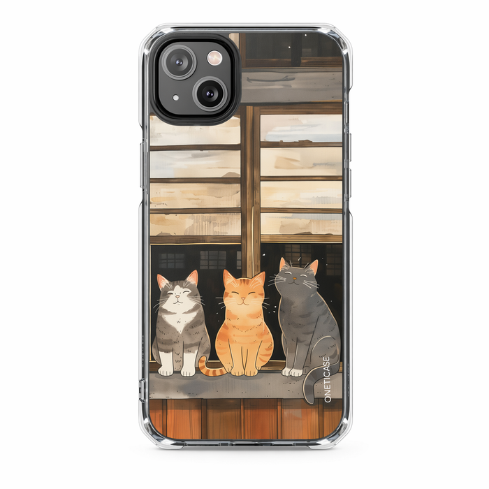 Magnetic Clear Case for iPhone Series - Cat Lovers' Chilling Edition Default