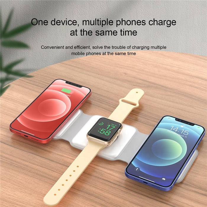 Magnetic Foldable Charger for Multiple Devices: black, dark gray foldable magnetic phone stand/charger, minimal modern style