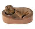 Maileg Kitten Bed/ Cosy Basket Brown Stripe Small 2024 PREORDER ONLY - Ruby & Grace