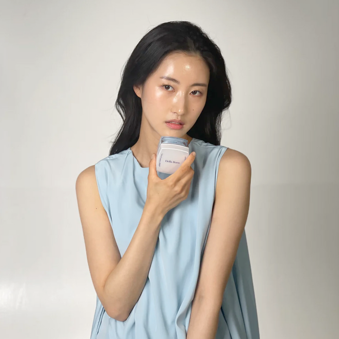 Marine Collagen Cream, 50ml: Della Born from Korea: light blue sleeveless top, minimal style