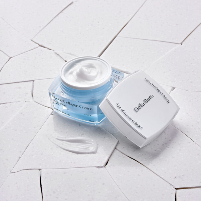 Marine Collagen Cream, 50ml: Della Born from Korea: light blue sleeveless top, minimal style