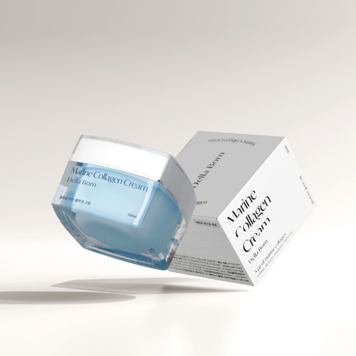 Marine Collagen Cream, 50ml: Della Born from Korea: light blue sleeveless top, minimal style