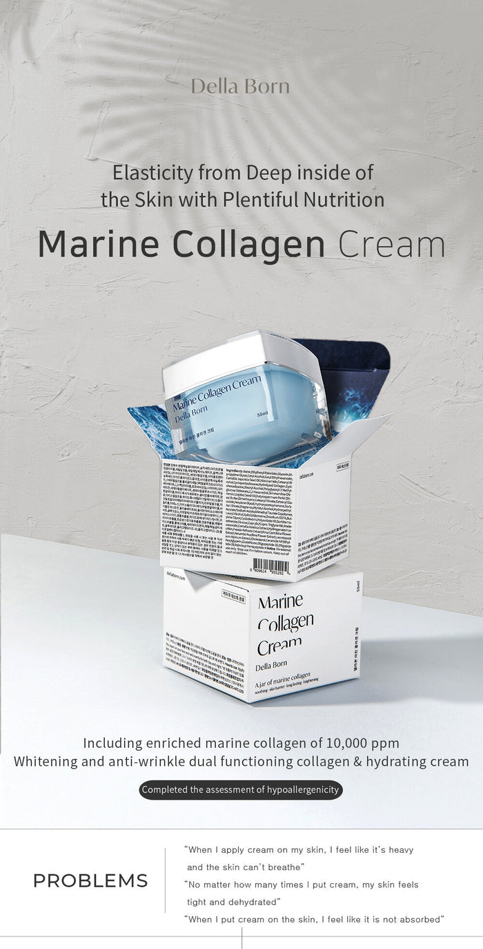 Marine Collagen Cream, 50ml: Della Born from Korea: light blue sleeveless top, minimal style