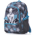 Gray and blue marvel spiderman laptop backpack with shoulder straps and large central superhero graphic