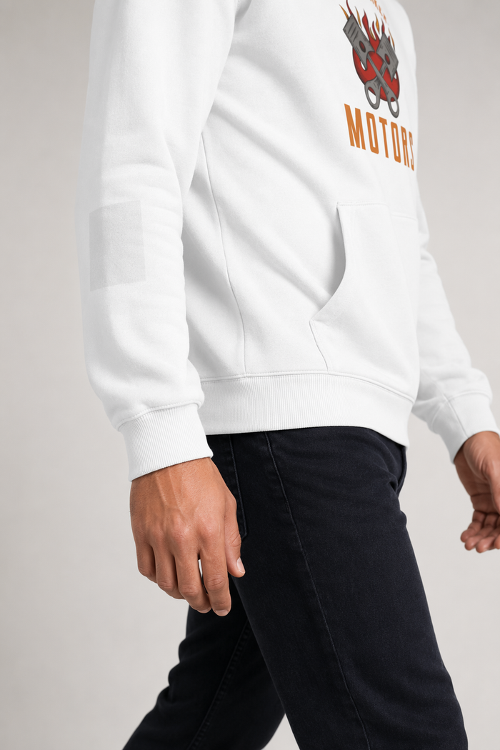 Men's Engine Hoodie Sweatshirt White