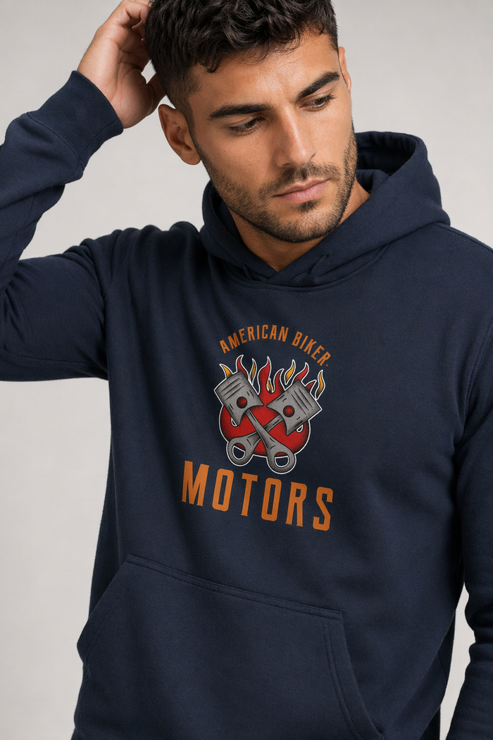 Men's Engine Hoodie Sweatshirt Navy