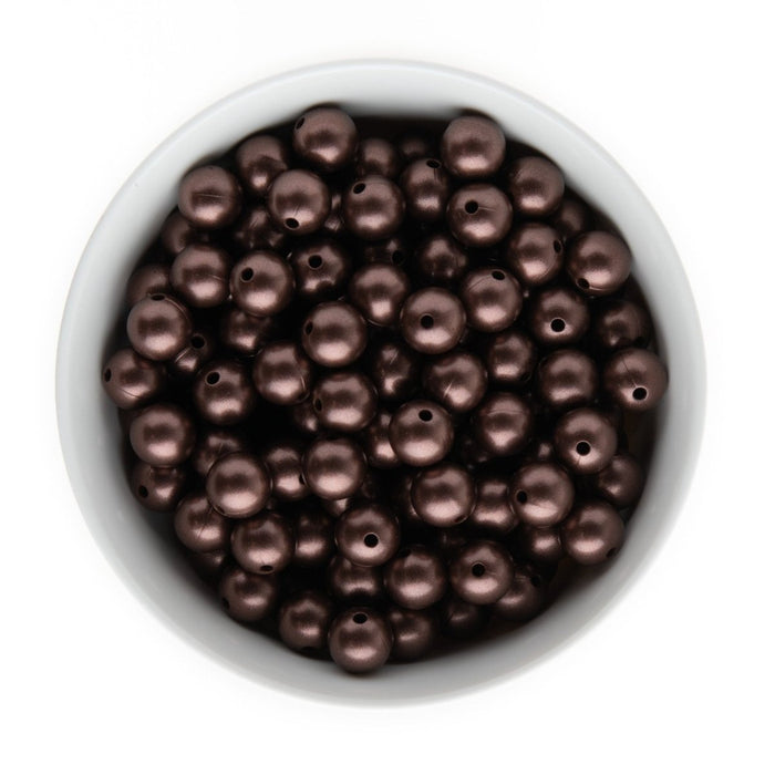 Silicone Print Beads Metallic 12mm from Cara & Co Craft Supply