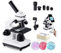 Microscope Kit Biological Compound Student Kids Adult Lab School Science-239