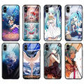 Miku phone cases with crystal-clear graphics: blue, teal anime-style female characters, anime, colorful, fantasy style