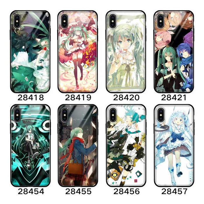 Miku phone cases with crystal-clear graphics: blue, teal anime-style female characters, anime, colorful, fantasy style