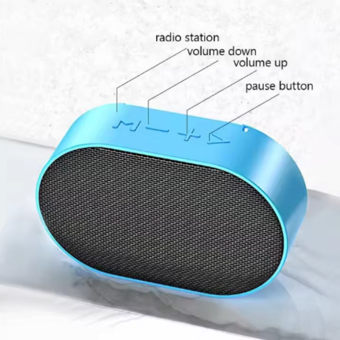 Mini Portable Speaker with Powerful Bass and Bluetooth 5.0 Connectivity: black, dark gray portable speaker, minimal style